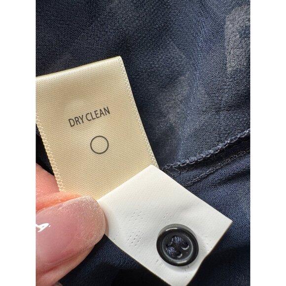 Max Studio Lined Navy Size Large Tunic Sleeveless Top Pleated Babydoll NWT - Picture 9 of 14